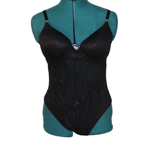 Victoria’s Secret Very Sexy Icon Black Push-Up Lace Teddy Bodysuit L - Picture 3 of 6